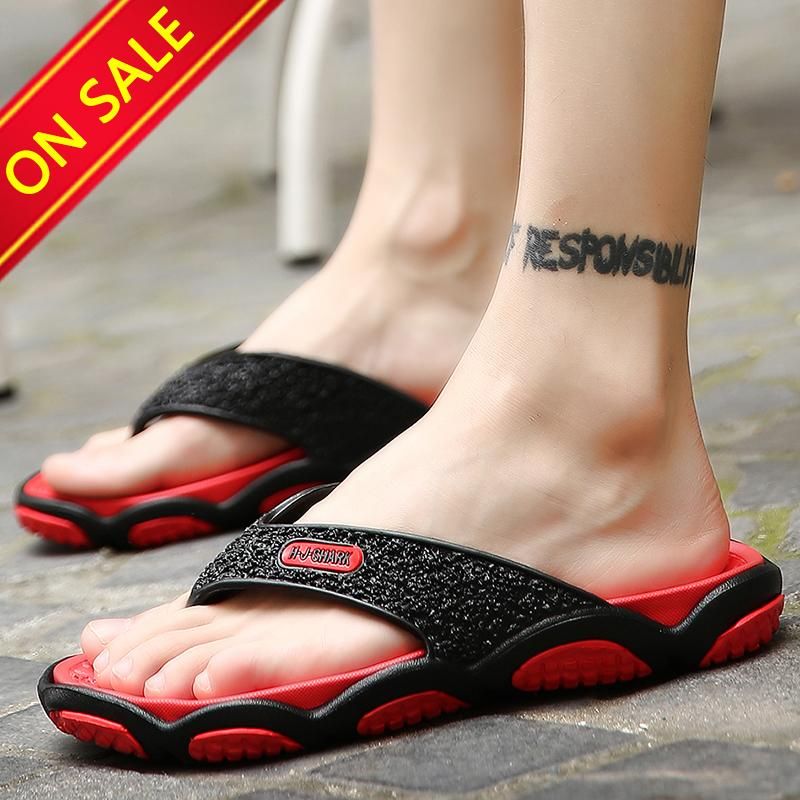 Fashion Outdoor Casual Flip Flops Men Non-slip Shoes Beach Wear-resistant Flip Flops Men Comfortable Indoor Shoes Men Size 39-45