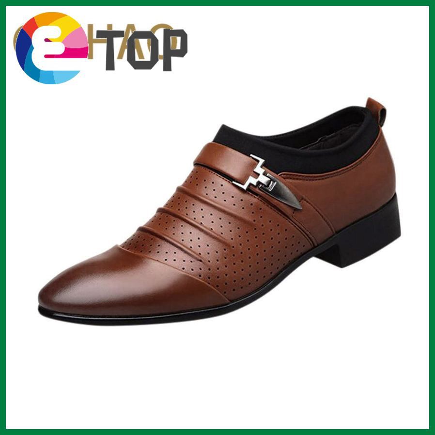 Mens Formal Leather Shoes Sale Casual Brand Men's Business Dress Pointed Leather Shoes Casual Breathable Sandals Lazy Shoes
