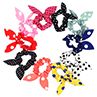 10Pcs Girl Rabbit Ear Polka Dots Print Hair Tie Ba cessory Ponytail Holder