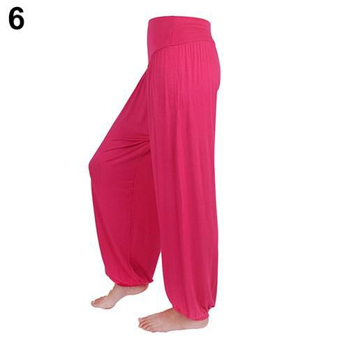Women Casual Pants Comfy Harem Loose Wide Knickerbockers Stretchy Long Pants Belly Dance Boho Trousers pantalones de mujer
