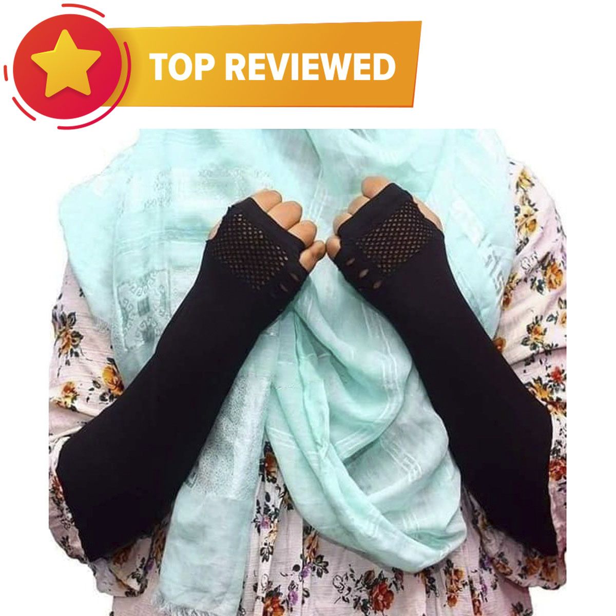 Fingerless Long Hand Gloves for Sun Protection for Women