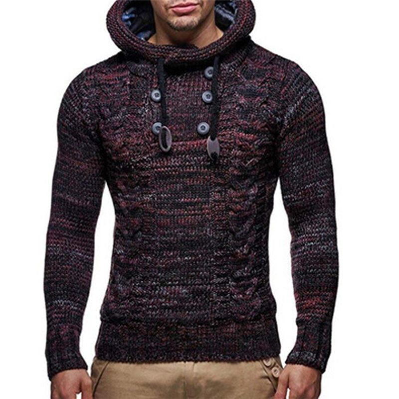 NaranjaSabor Men's Hoodie Winter Men Warm Hooded Knitted Fashion Pullovers Sweatshirt Male Casual Brand Clothing N632