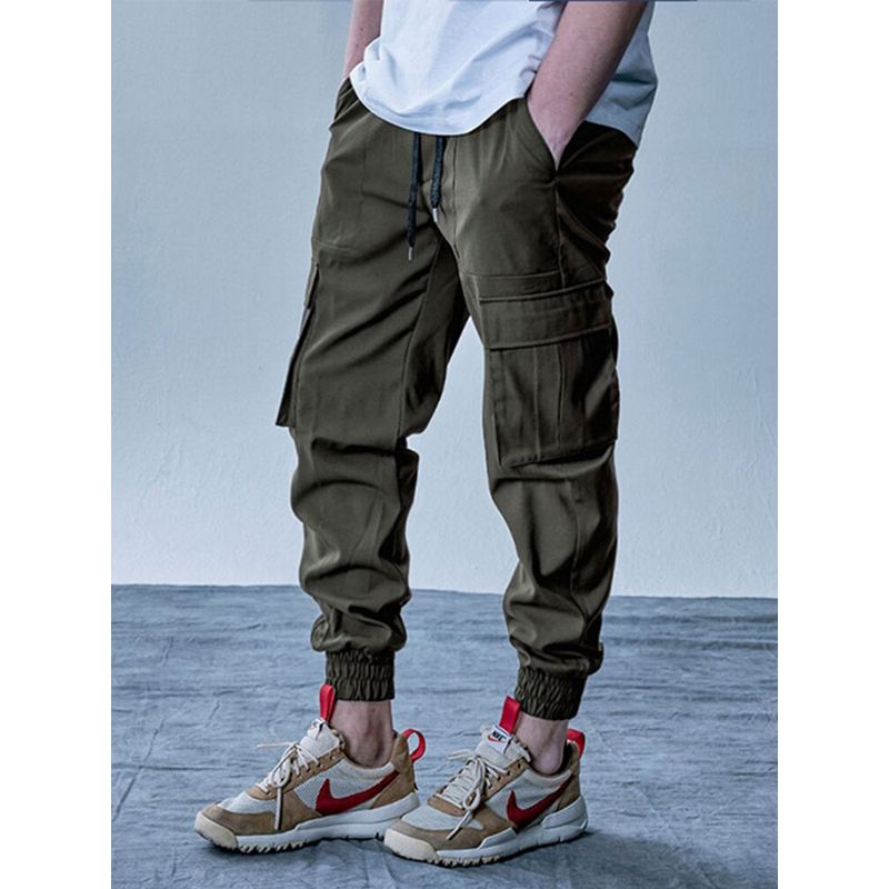 Mens Cargo Pants Elastic Multiplecket Military Male Trousers Outdoor Joggers Pant Joggers Trousers Fashion Harajuku Men Pants