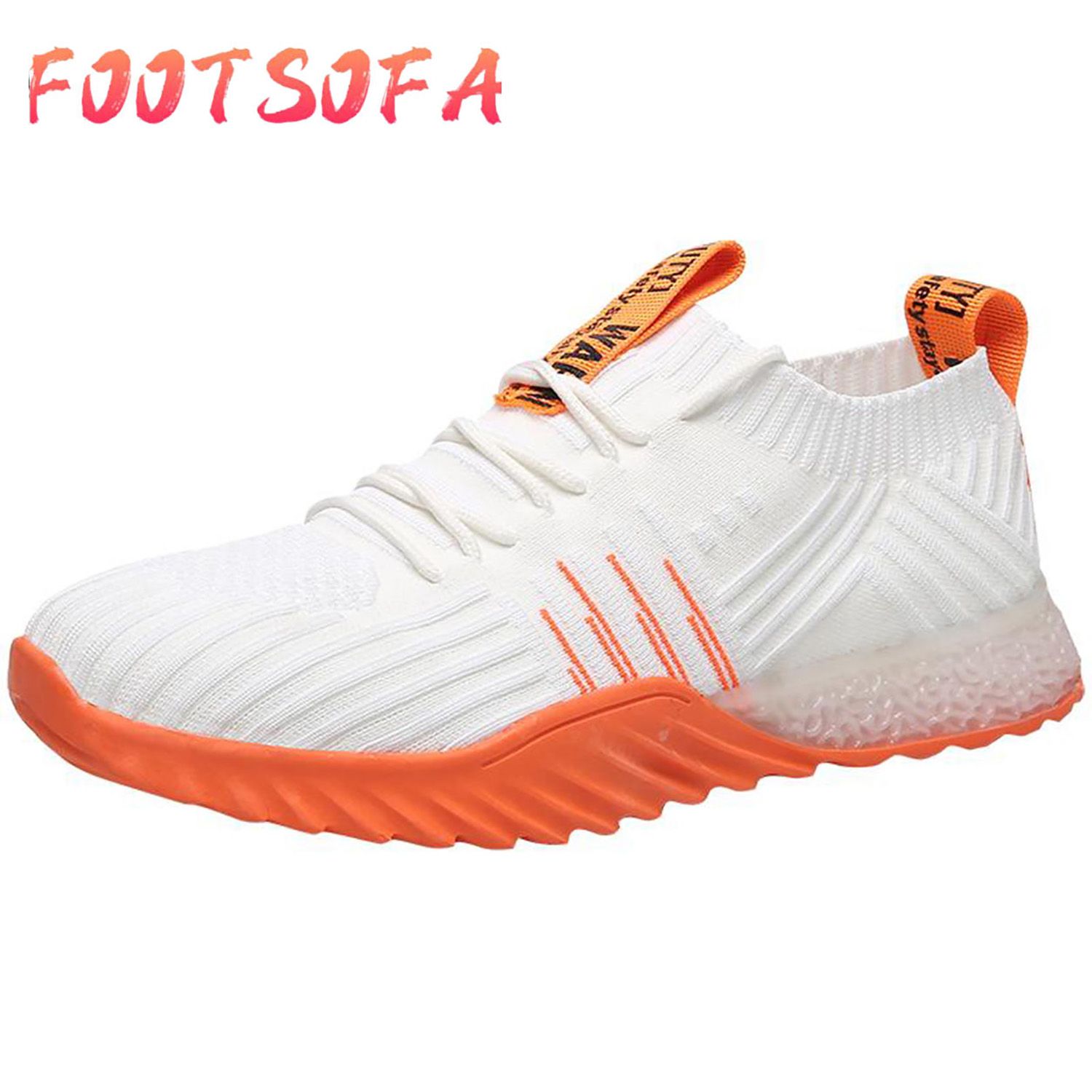 Couple shoes fly woven breathable running shoes fashion outdoor wild casual comfortable slip trend shoes breathable lightweight sneakers (Ready Stock)