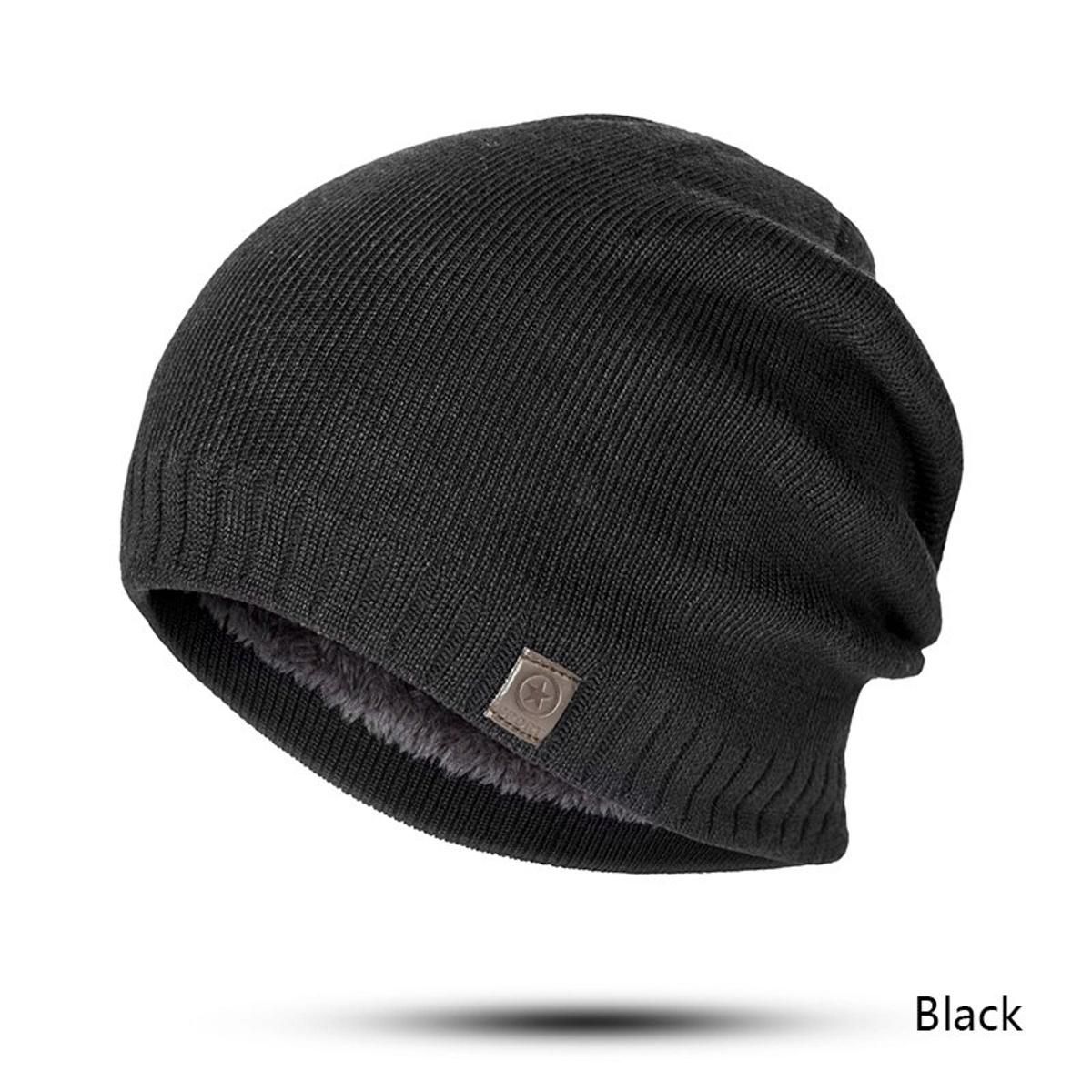 MLTBB Men Winter Hat Thick Cotton Hat Women Knitting Wool Unisex Autumn Winter Warm Comfortable Beanie Cap Velvet
