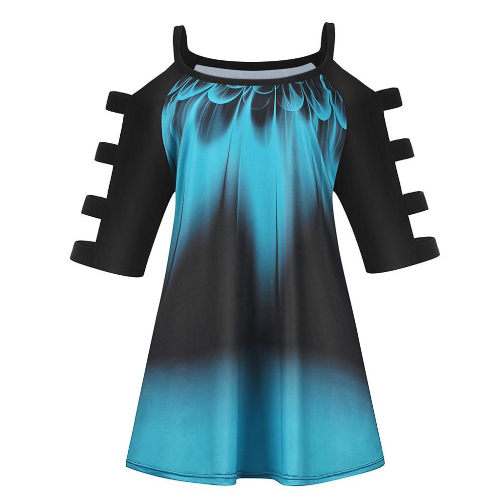 Off Shoulder Women Tie Dye Heart Letter Print T Shirt Autumn 2020  Hollow Out Tee Fashion Casual Plus Size Loose Tops S-5XL