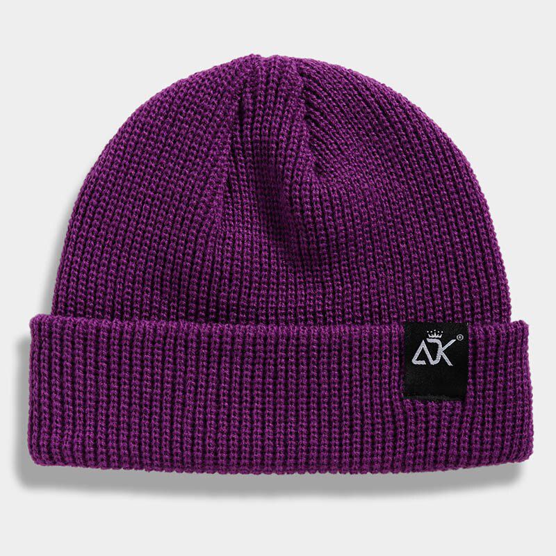 2020 Winter Beanie ADK Label Skullcap Soft Bonnet Quality Slouchy Retro Short Fold Ribbed Knitted Breathable Beanie