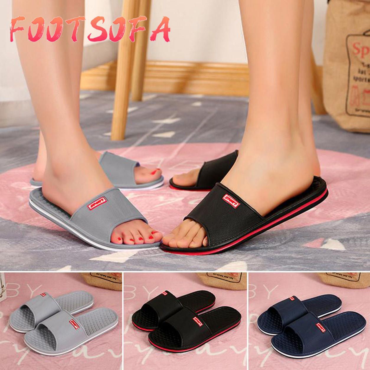 Summer Men's Comfy EVA soft sole Anti Slippers Bathing shoes