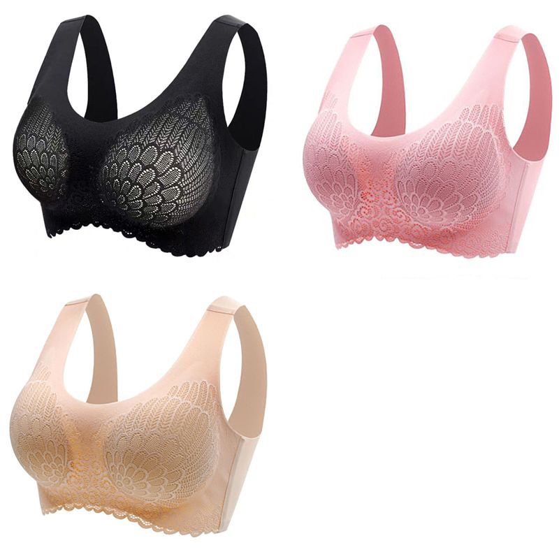 Promotion Link 3pcs Latex Bra Seamless Bras For Women  With Pad