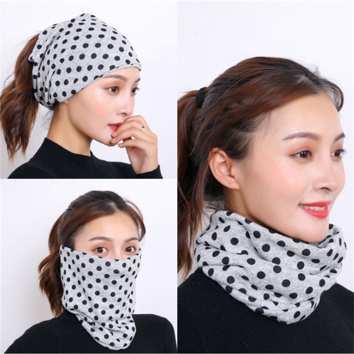 Letter hats - autumn and winter fashion twisted hats caps turban caps Korean warm confinement hats for men and women with Portability
