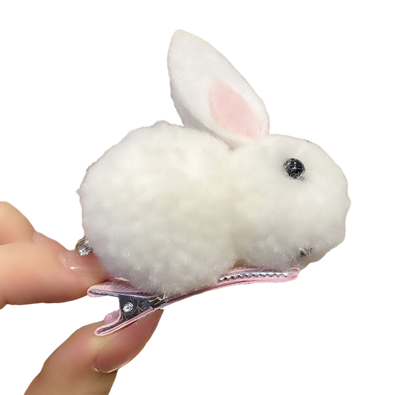 Headwear Clip Eye-catching Plush Lovely Rabbit Headwear Clip