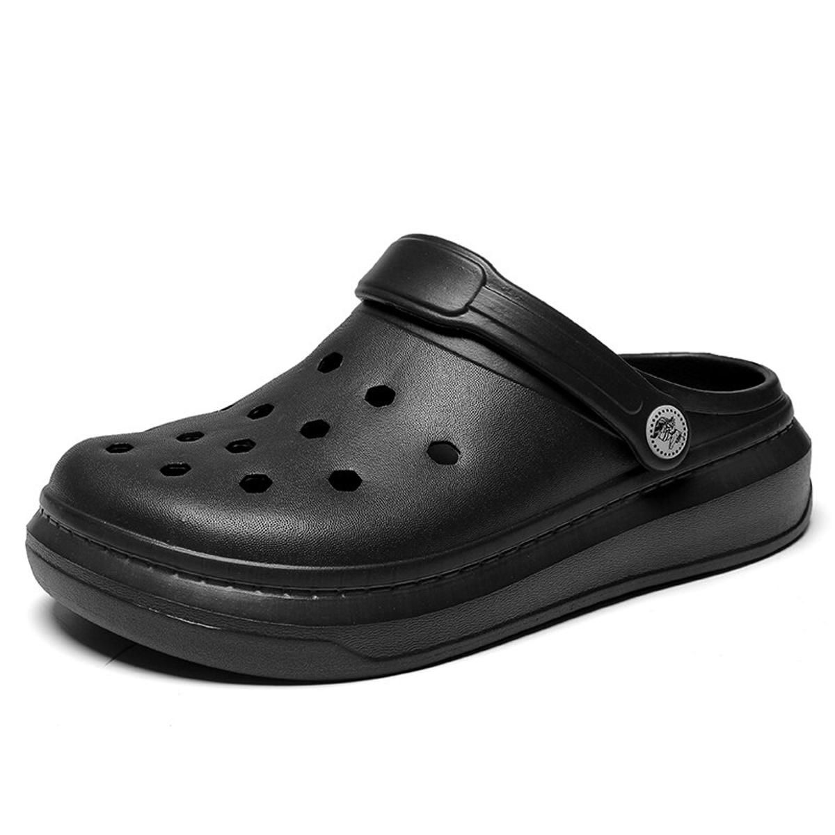Summer Casual Sandals Men High Platform 2021 New Beach Slippers Breathable Hole Flats Male Clogs Water Shoes Men Sandals
