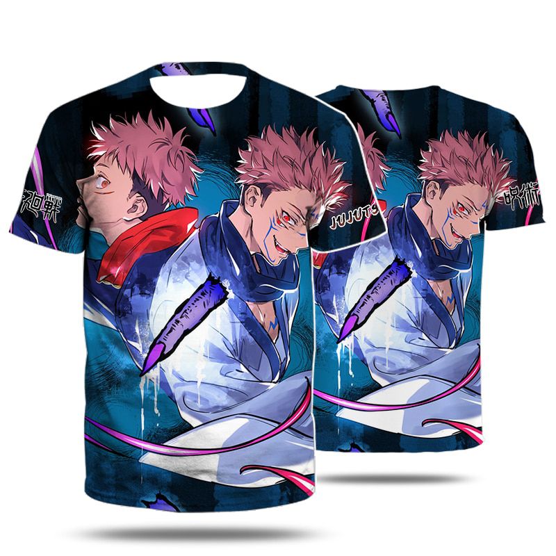 3D Print T Shirt For Men Manga Jujutsu Kaisen Itadori Yuji Crew Neck Women Child Streetwear Hop Soft Asian Size All-Match