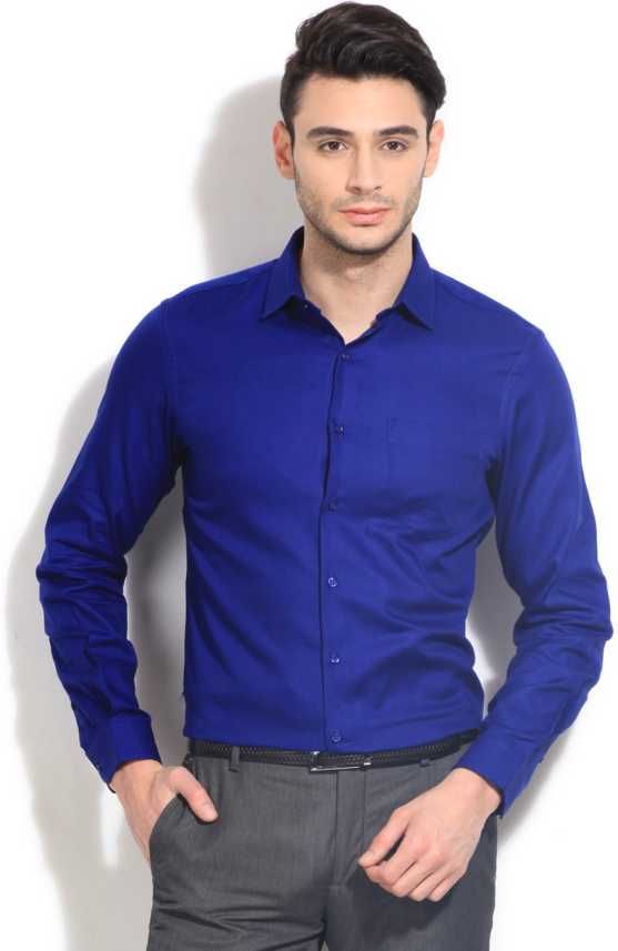 Premium¬Royal Blue Slim Fit Formal Cotton Shirt For Men.