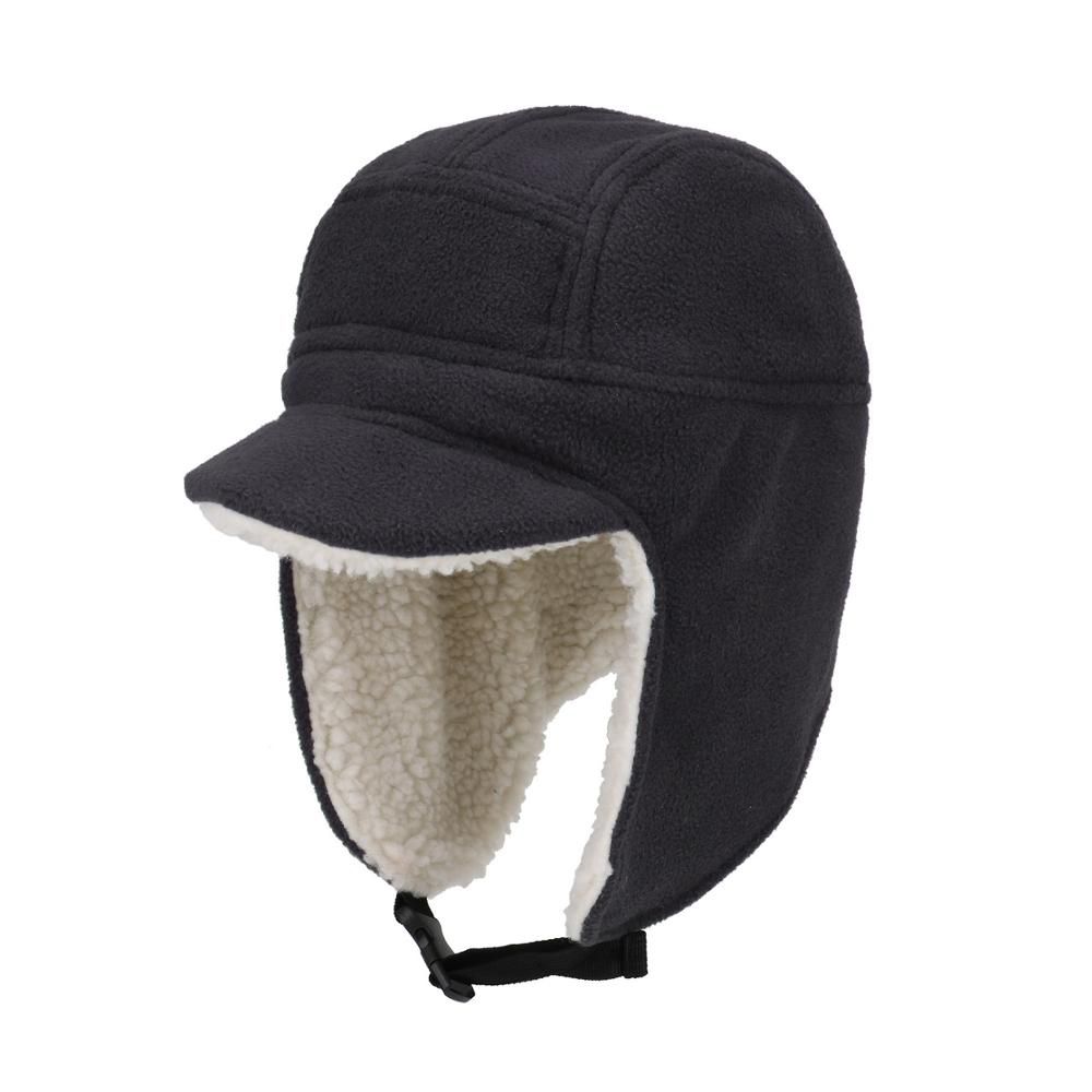 Connectyle Men's Women Soft Fleece Warm Winter Hats Sherpa Lined with Visor Earflap Ski Skull Cap
