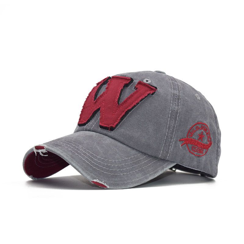 W Letter Baseball Cap Unisex Outdoor Sun Hat Washed Adjustable Hip Hop Caps Classic Women Panel Sport Hat