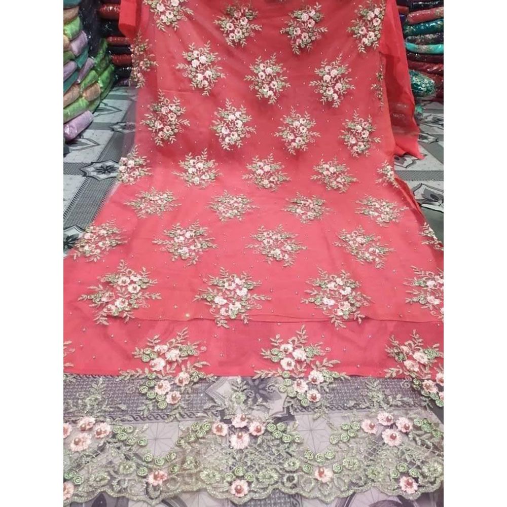 মহিলাদের জন্য নতুন স্টাইলের কম্পিউটার অ্যামব্রয়ডারি কাজ করা 4 পিস, মিস্টি রঙ।