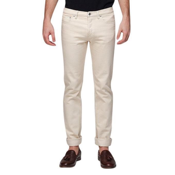 Cream Twill Gabardine Pant For Men