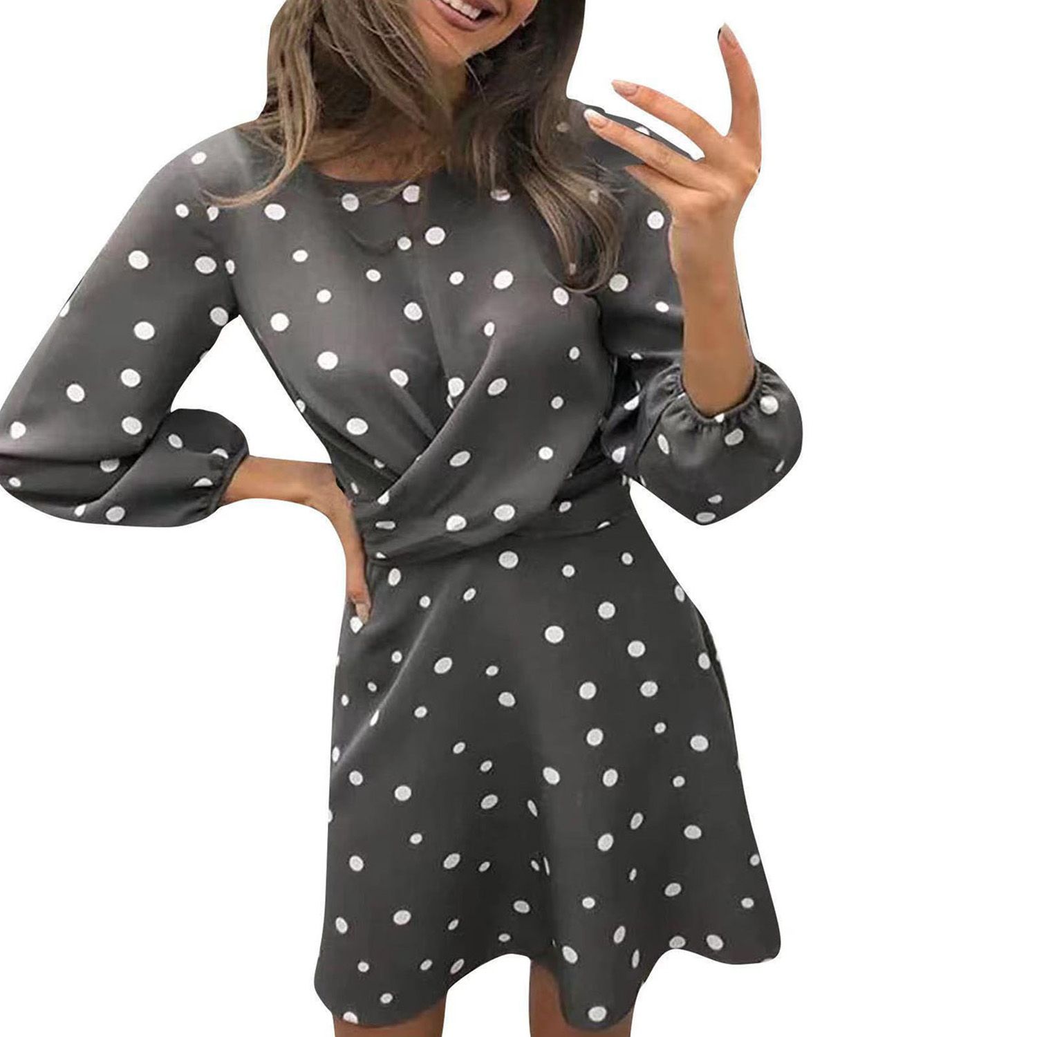 Casual Dress Elastic Cuffs Simple Casual Waist Tight Dress