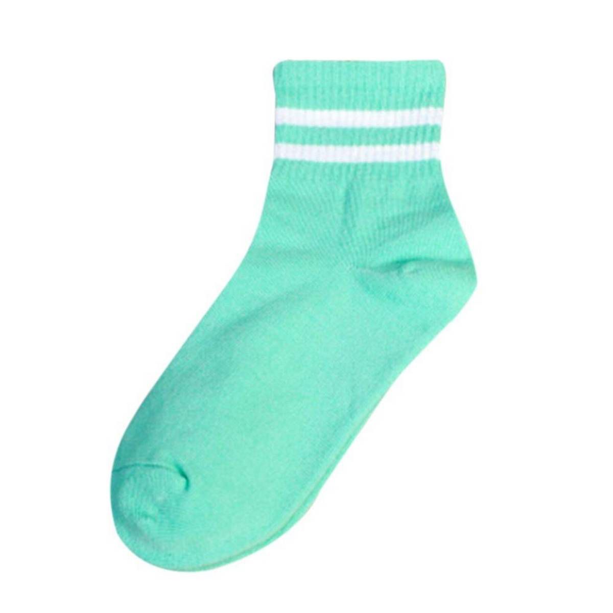 1 Pair Unisex Socks 6 Colors Two Bar Classic Stripes Lovers Socks School Wind Retro Leisure Socks