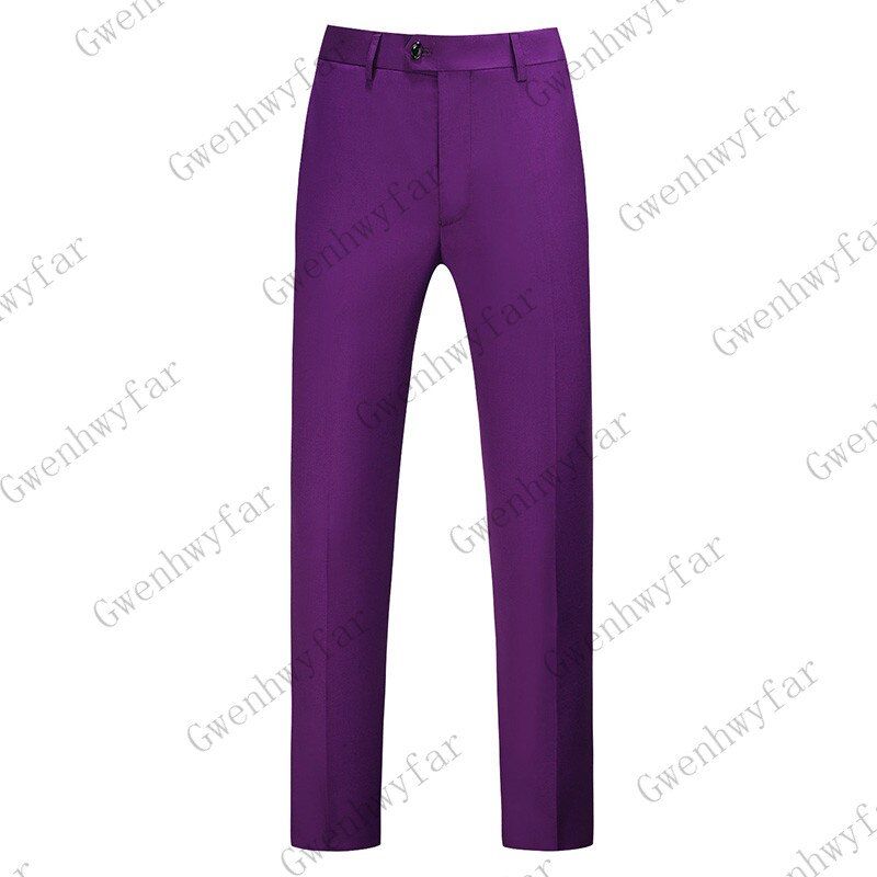 Gwenhwyfar Red Solid Color  Pants Men Casual Elastic Long Trousers Male Cotton straight Work Pant men's autumn Large size