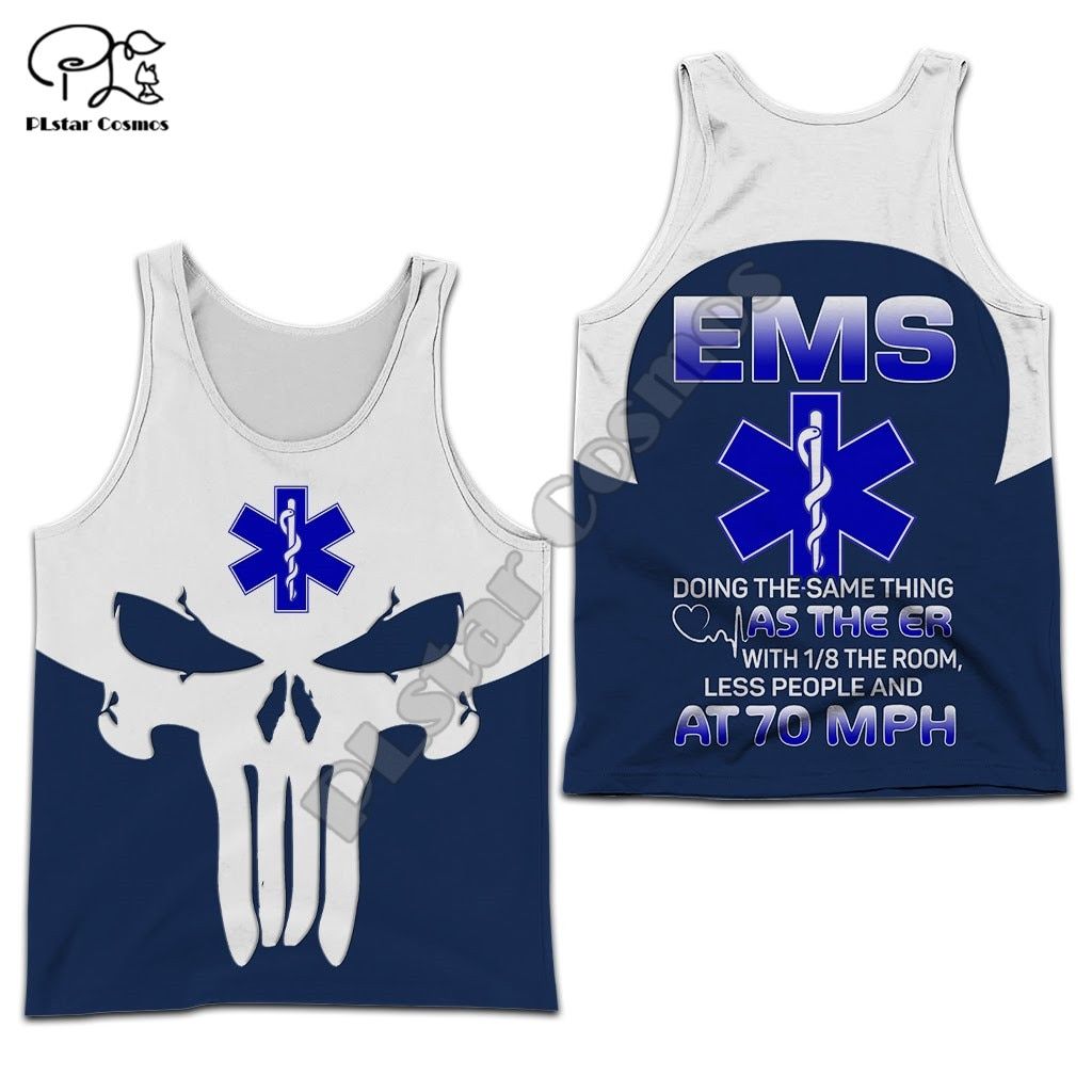 PLstar s Newest Emergency Medical  EMS 3D Print Streetwear Hot Summer Casual Sleeveless UniTaTop Vest Men E29