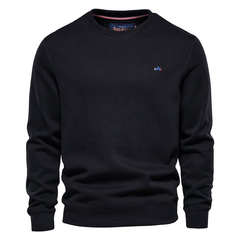 AIOPESON Solid Color Sweatshirts Men Casual Streetwear Brand Cotton Pullover Hoodies Men Autumn Quality Classic Mens Sweatshirt