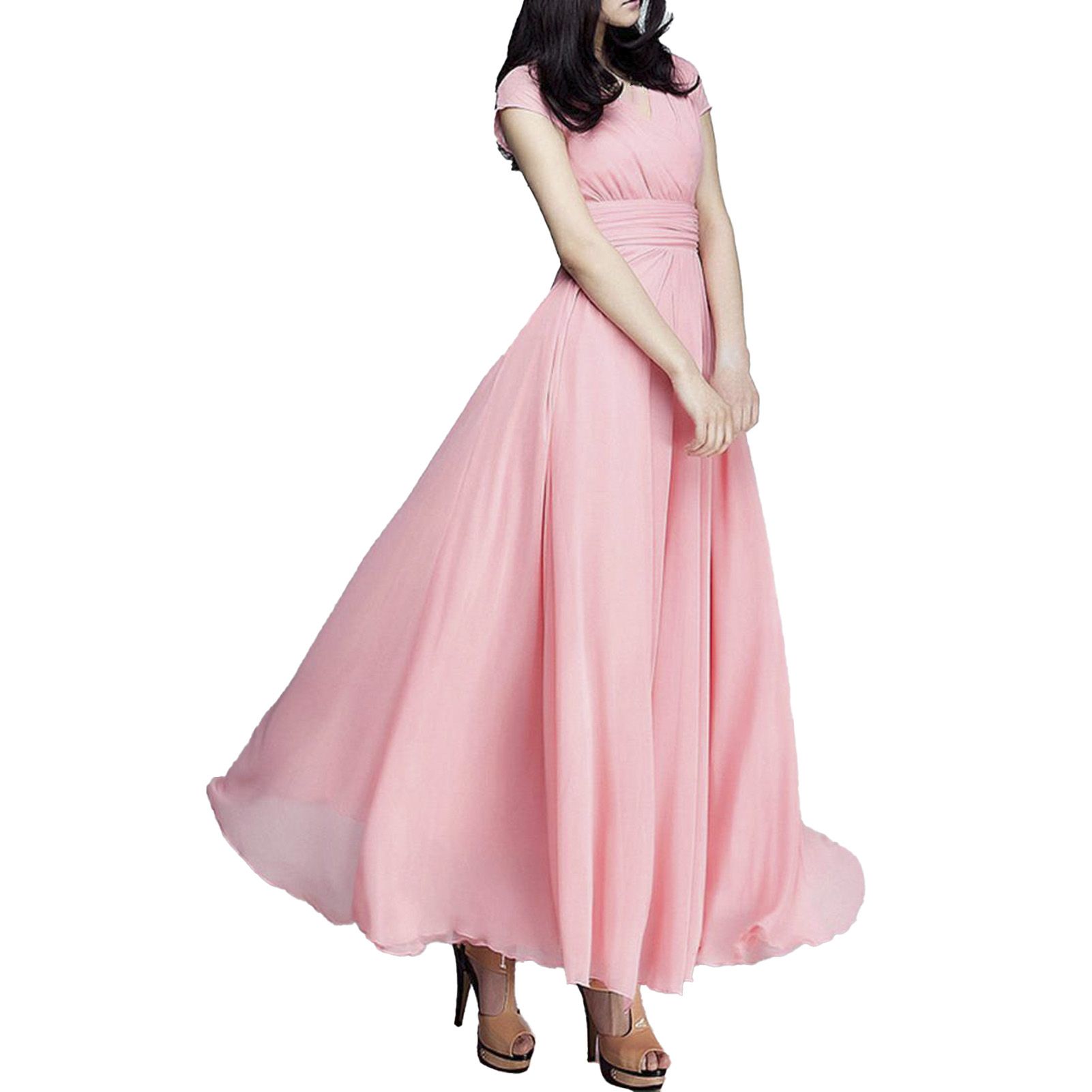 Fashion Dress Short Sleeve Casual Female Comforle Maxi Dress
