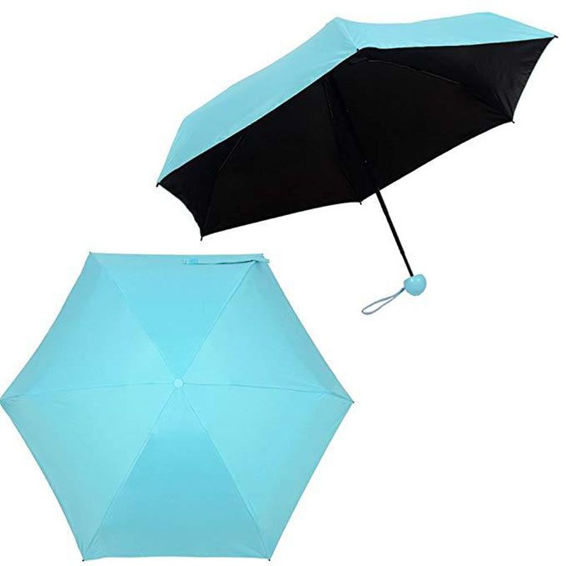 Mini Folding Umbrella with Cute Capsule Case - Multi Colour