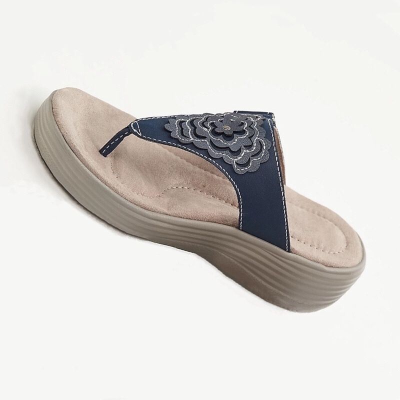 Women Flower Comfort Support Slide Sandals Light Weight Beach Clip Toe Slippers