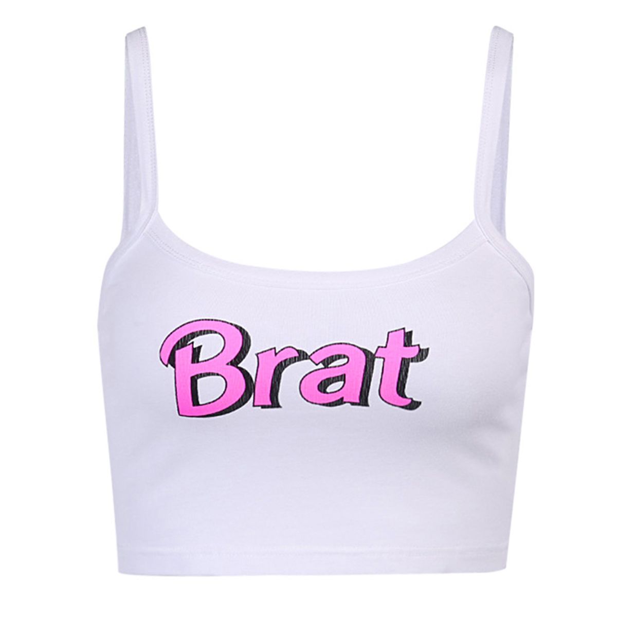 Crop Top for Women, Ladies Sleeveless Backless Strappy Tank Top, All-Match Plain Spaghetti Strap Casual Wear, White