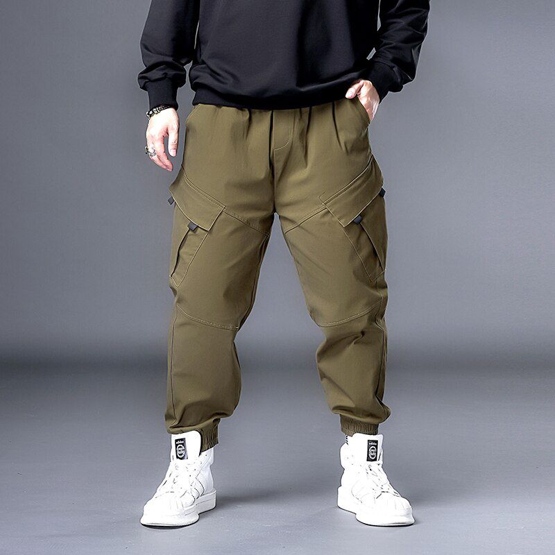 Plus Men Hip Hop Black Cargo Pants joggers Sweatpants Overalls Men Streetwear Harem Pants Women Fashions Trousers