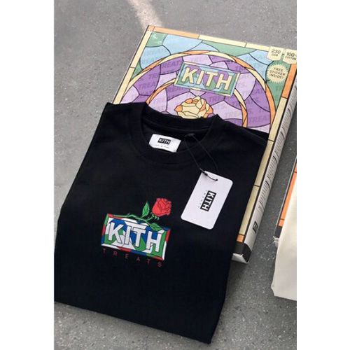 Best QualityFlowers Box Logo Kith T-shirt Men WomenT Shirt Heavy Fabric Summer Style Tops Tee Short Sleeve shirts