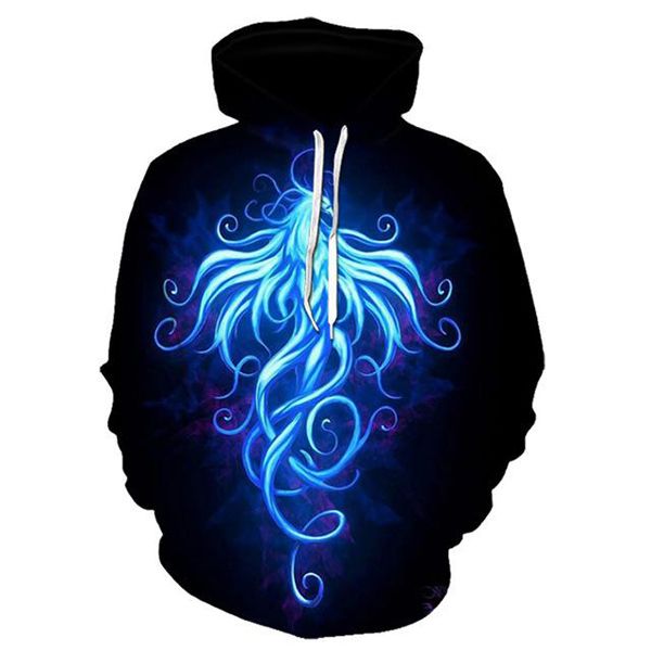 Colorful Flame Hoodie 3D Sweatshirt Men/Women Hooded Autumn And Winter Coat Mens Clothing Funny Jacket Fashion Oversized Hoodie