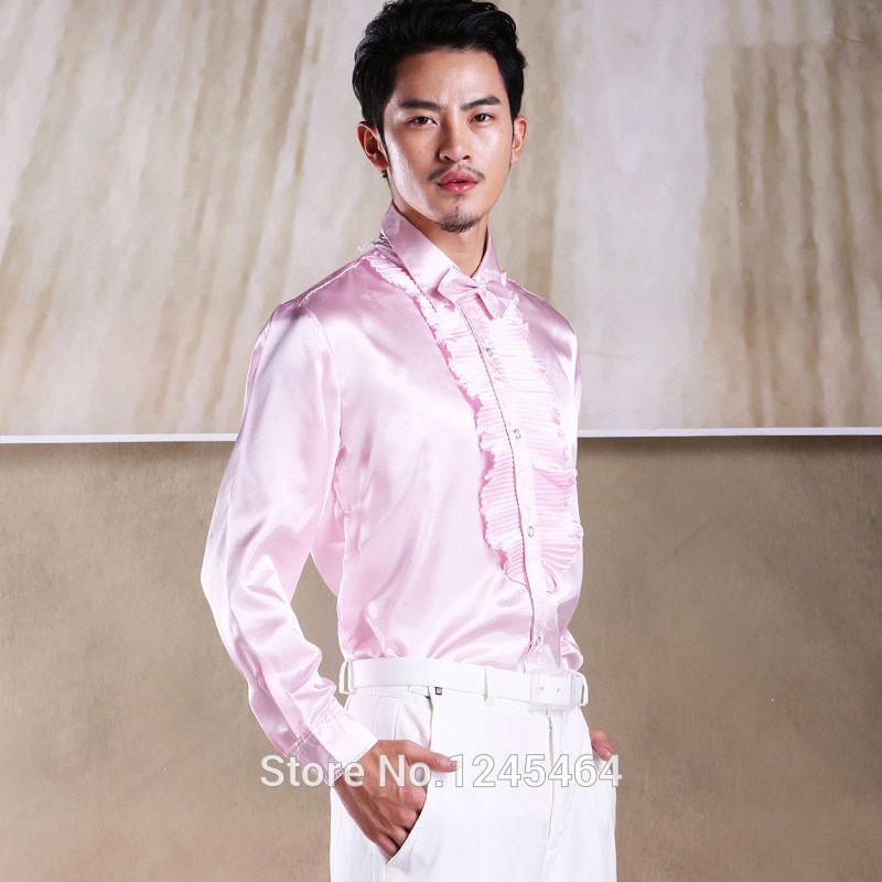 S-3XL 2015 boy's costumes dress for ballroom dancing Men show Sequins shirts stage costume party latin dance shirt long sleeve