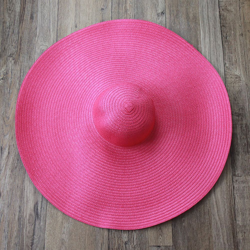 Women Beach Accessories Sombrero Big Size Hat Female Large Wide Brim Straw Sun Hats Oversized Anti UV 50 Summer Hat