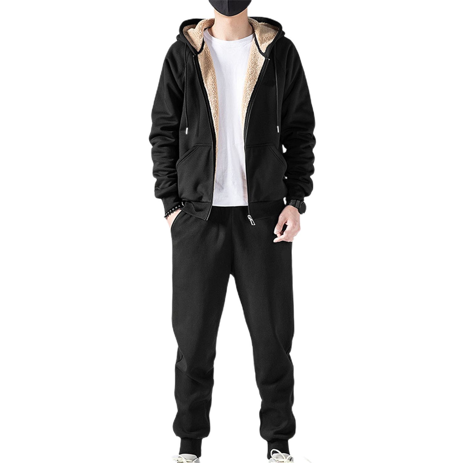 Winter Tracksuits Zipper Leisure Tight Ankle Winter Tracksuits