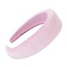 Solid Color Fashion Women Velvet Headwear Sponge Foam Soft Hair Hoop Headband