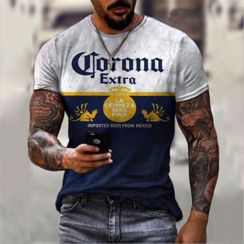 Summer TEXACO Retro Style Casual 3d T-Shirt Street Fashion Men Monogram Printed  Short-Sleeved Loose Oversized T-Shirt