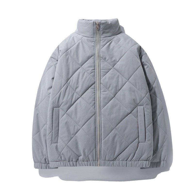 Winter Loose Heavy Puffer Jackets Mens Loose Hop High Street All-match Solid Padded Thicken Warm Jackets Unisex
