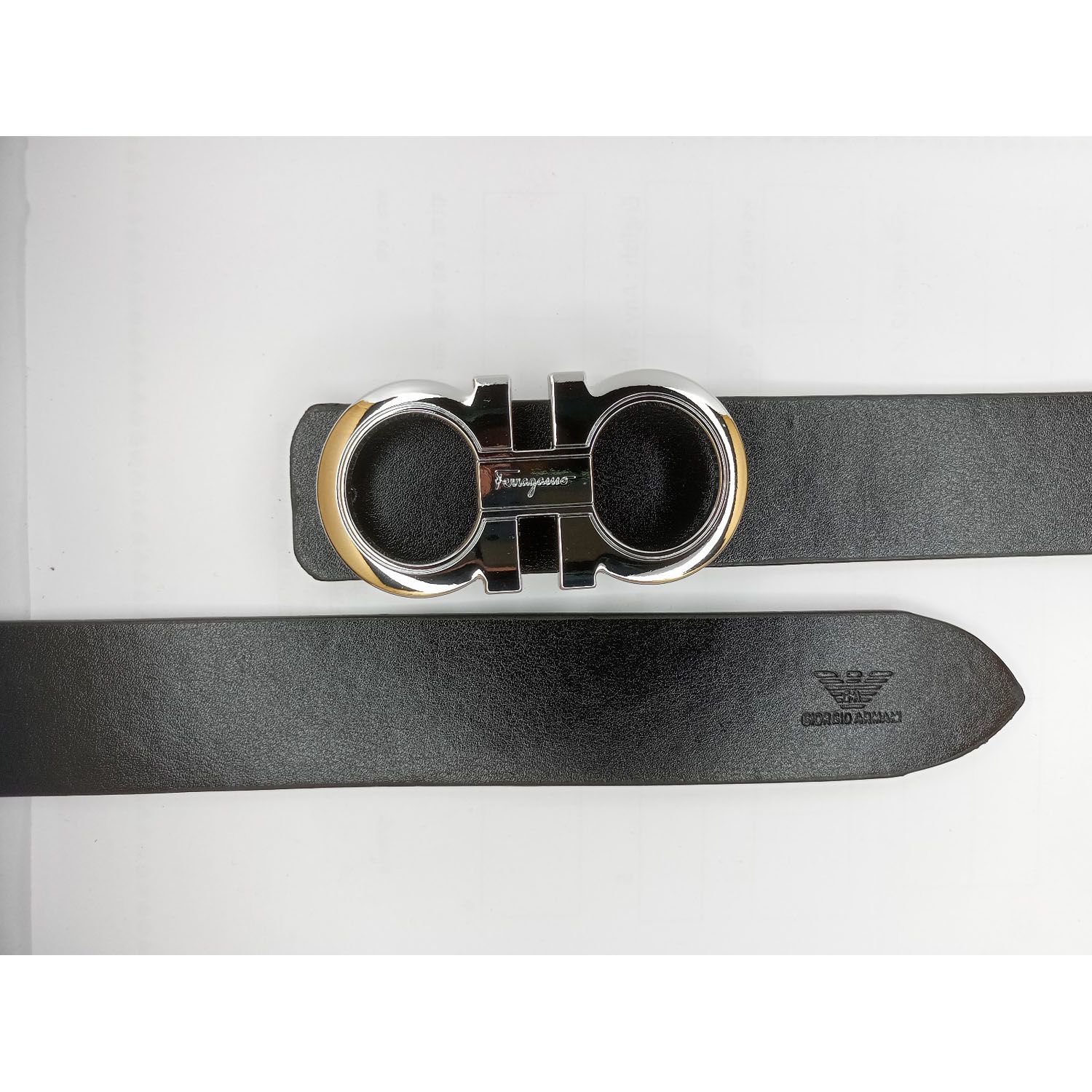 Black Artificial Leather Formal Belt For Men - Belt For Men