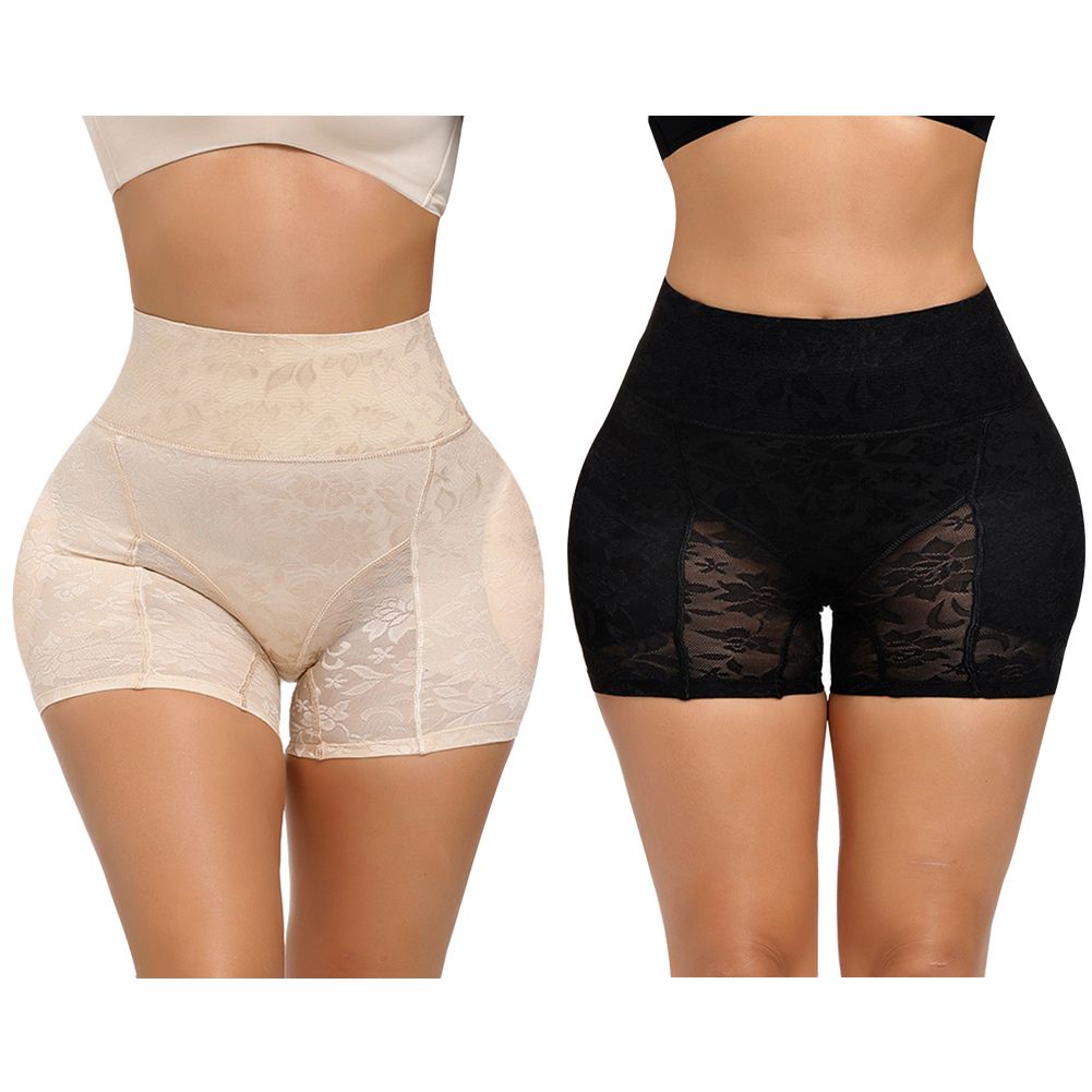 Yfashion Women Underpants Nylon High-waist Seamless  Lace Body-building Pants color