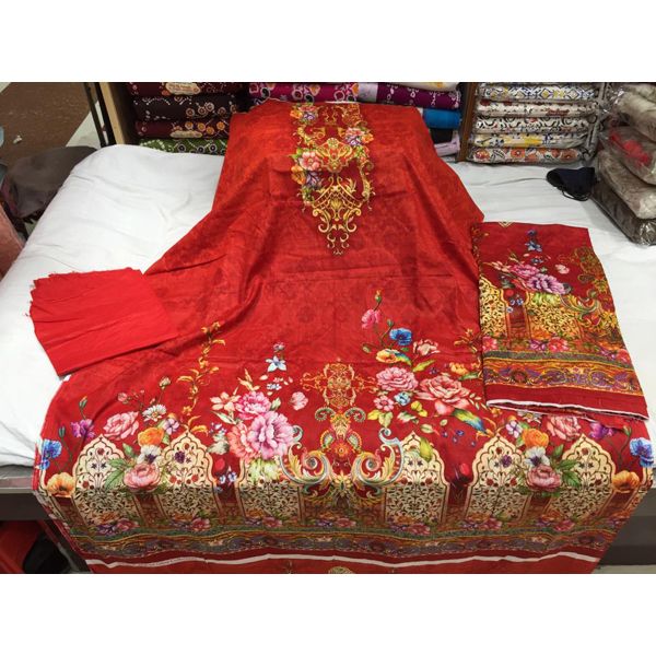 Malhar digital cotton 3pcs lawn For Women