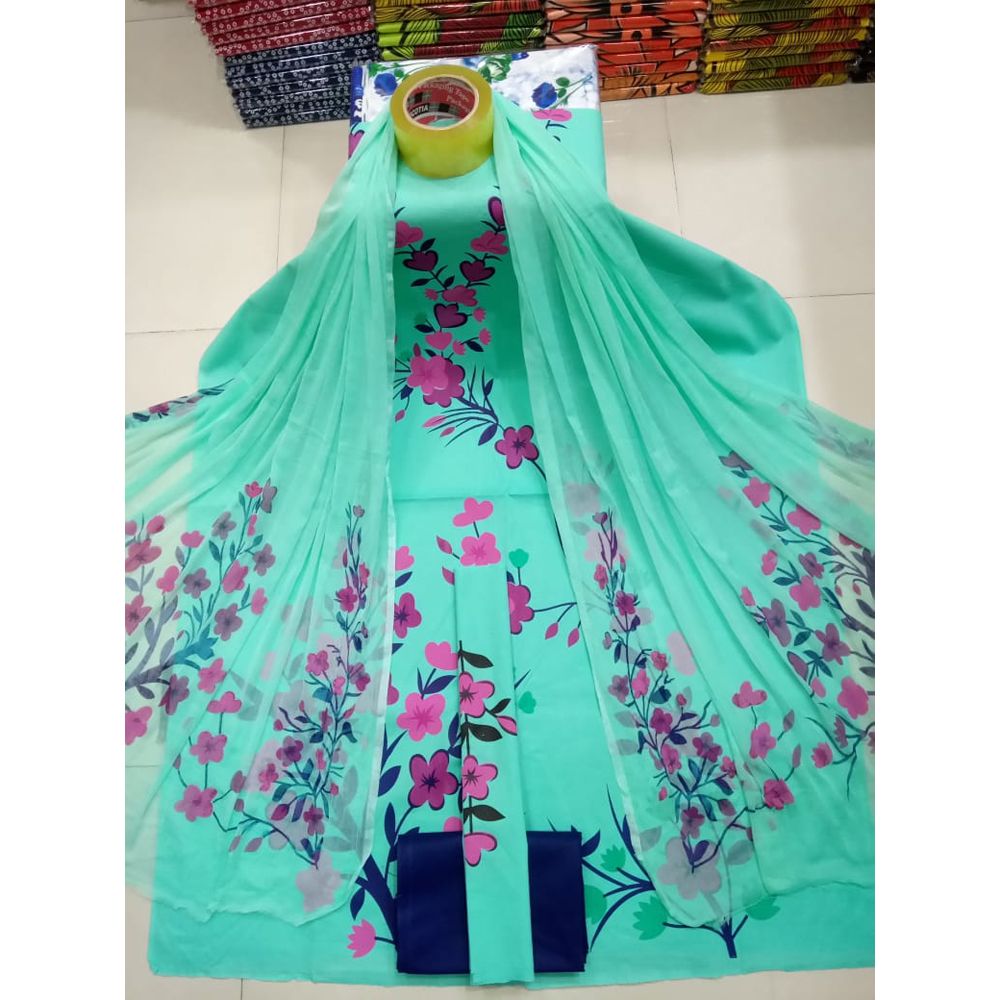 Cotton Skin Print Shalwer Kameez Three pcs