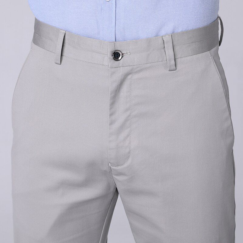 Men gray Suit Pants Mens Silk Trousers  Business Men's Pant Western Style Pants Formal Wedding Party Dresses Size  42 44 46