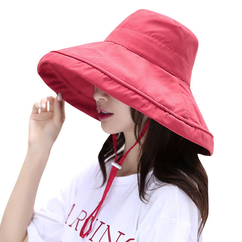 【BestGO】Spring And Summer Folding WiEavePeach Velvet Hat