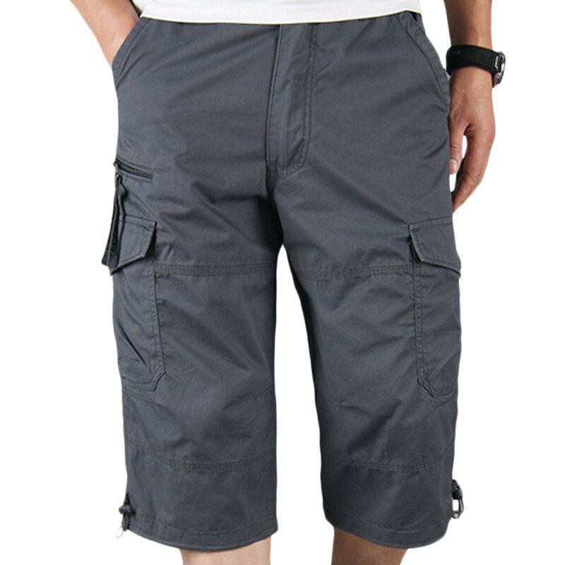 Casual Pants for Men Fashion Cropped Trousers Solid Military Men's Pants Summer Streetwear Men Joggers Ropa Hombre