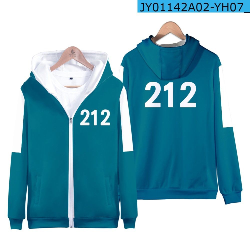 Survival Game Hoodie Korean TV Cosplay Costume 456 218 Men Hoodies Jacket Women Cotton Fleece Streetwear Pullover Sweatshirts