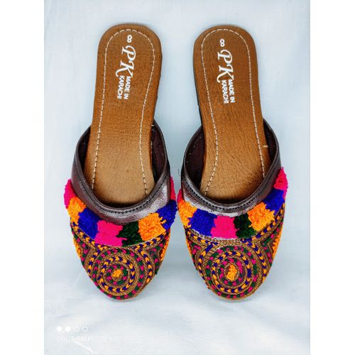 Ladies Nagra or Pk Flat Shoes, Flat Sandals, Eid Fashion Sandals