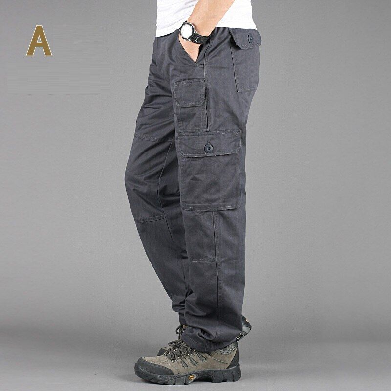 Tactical Pants Men   Black Cotton ix9 Zipper Streetwear Autumn Winter Cargo Pants Men  style Trousers